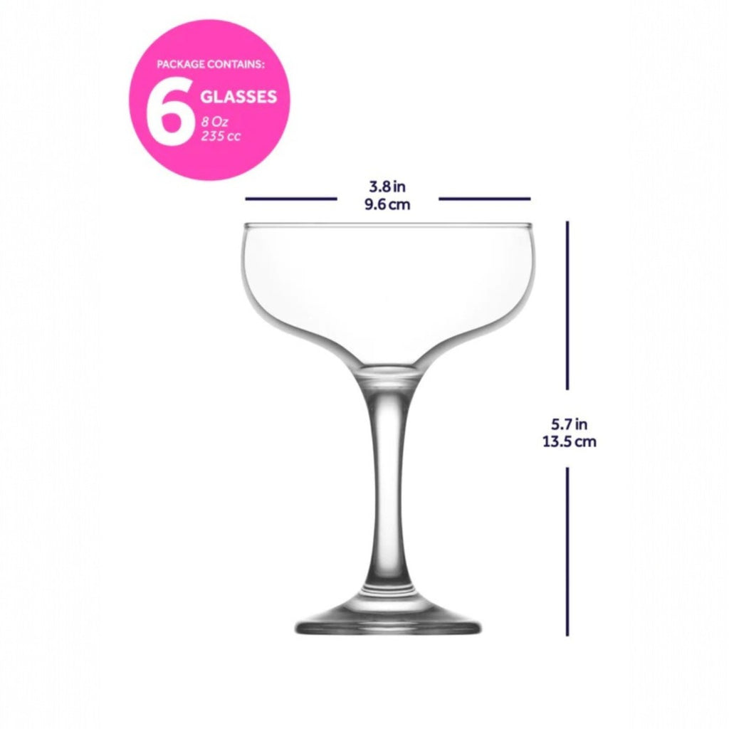Coupe Glass — 8 oz — Set of 6