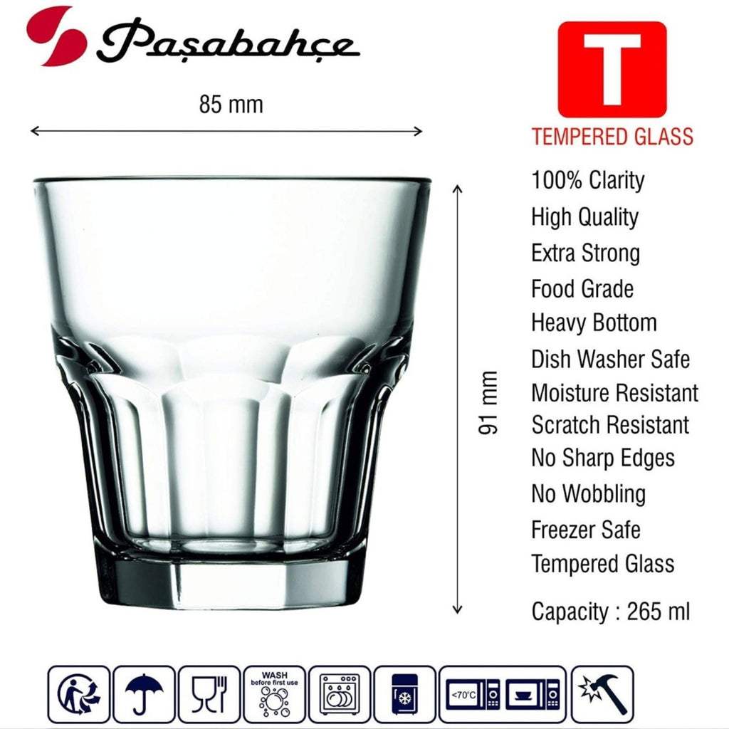 Tempered Rock Glass — 9 oz — Set of 12