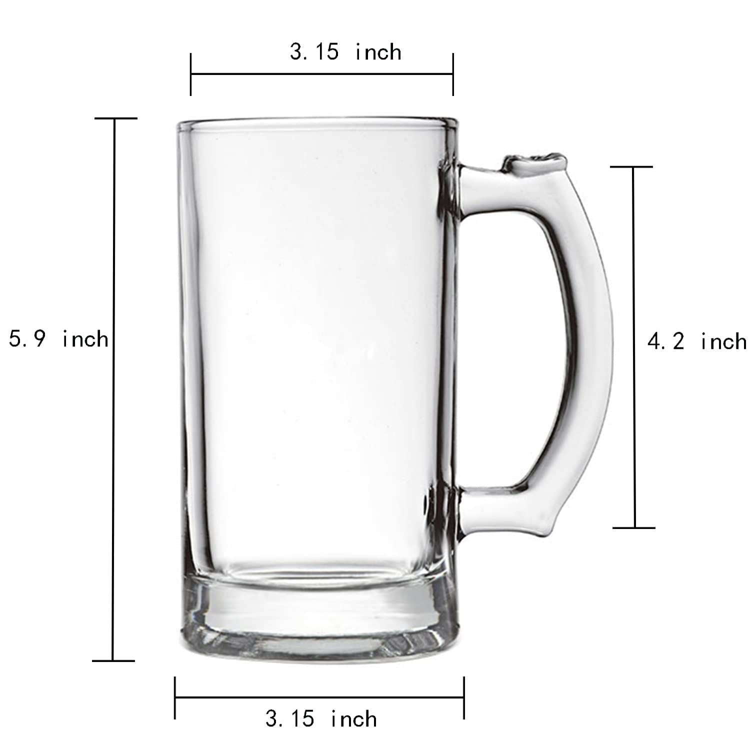 Beer Mug — 16.9 oz — Set of 2